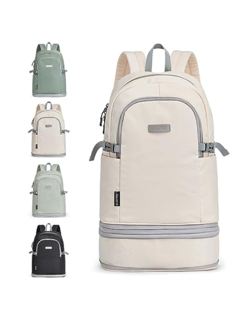 G4Free Water-Resistant Nylon Gym Backpack with Shoe Compartment & Wet Pocket 35L